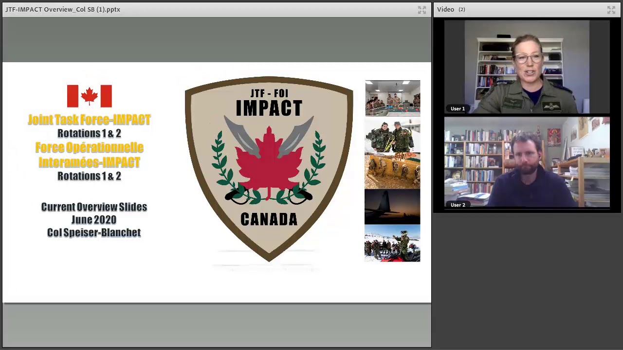 A Conversation on Operation IMPACT with Col. Jamie Speiser-Blanchet