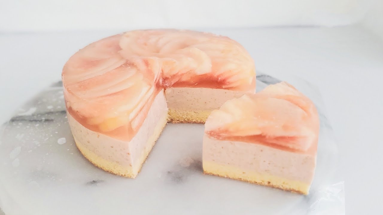 【桃のムースケーキ】作ってみました。
