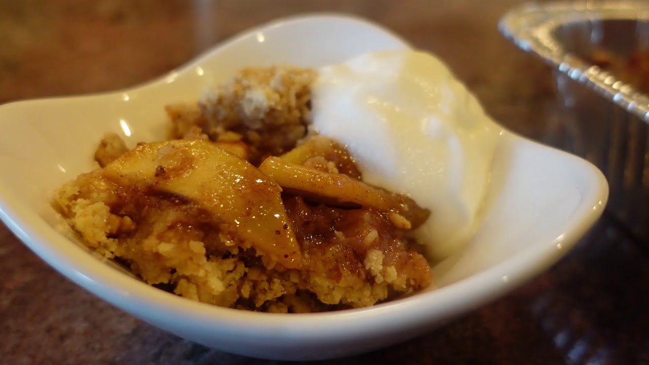Apple Crisp on A Charcoal Grill