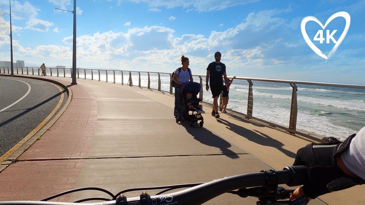 Gold Coast Beach Life - 4K Virtual Bike Ride, Currumbin Beach & Coolangatta - Ride MTB On Sand