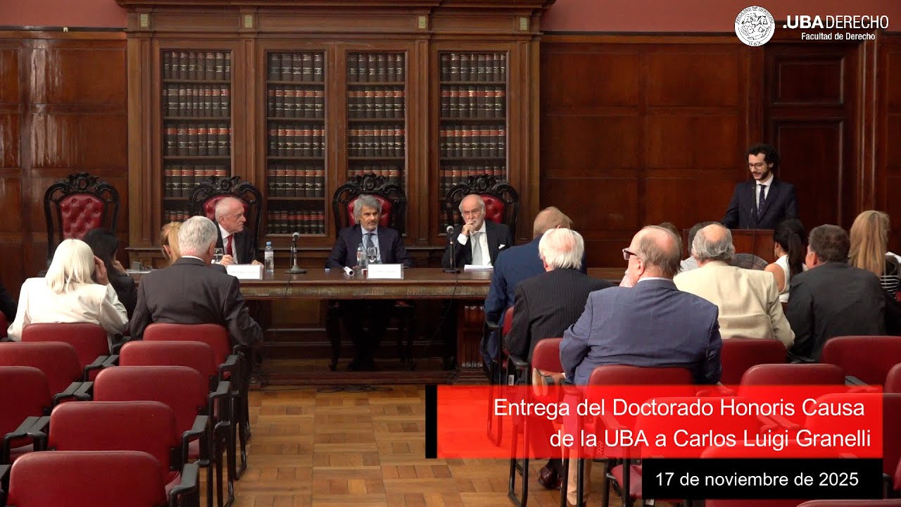 Entrega del Doctorado Honoris Causa de la UBA a Carlo Luigi Granelli