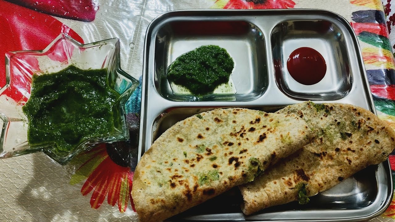 हेल्दी और स्वादिष्ट हरे मटर के पराठे#biggeners #easy