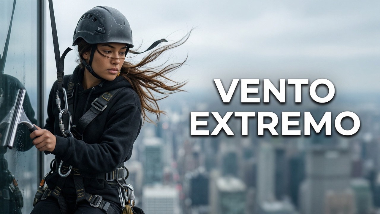 Rotina solo nas alturas: 50 andares contra o vento
