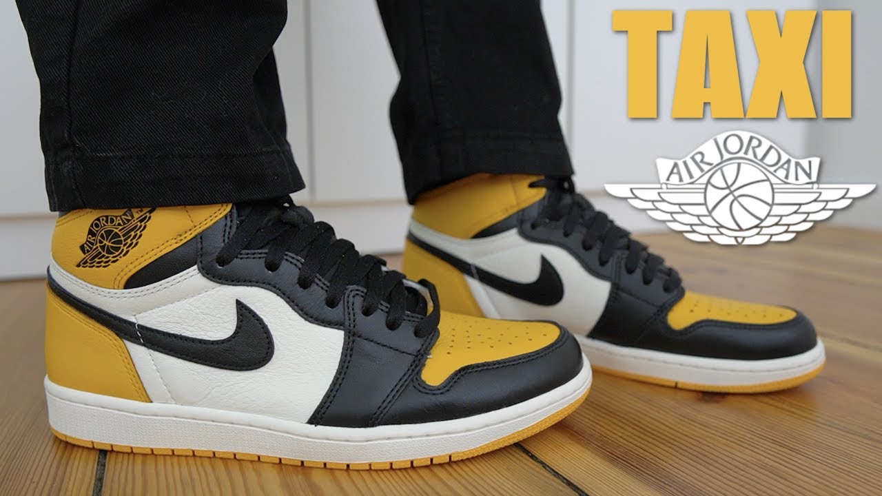 AIR JORDAN 1 HIGH TAXI 'YELLOW TOE' REVIEW & ON FEET - ARE THESE A MUST COP ?