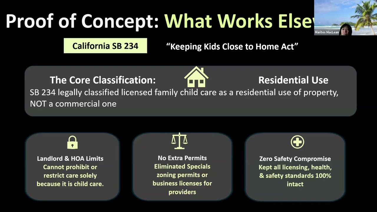 Marites MacLean overview of An Act relative to enabling access and empowering early educators, H.255