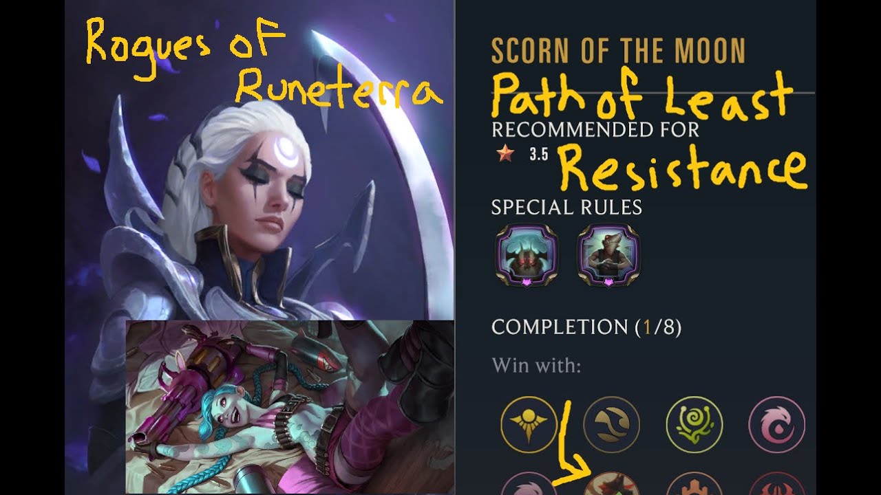 Jinx vs Diana (3 star No epic, level 20) - Scorn of the Moon - Rogues of Runeterra