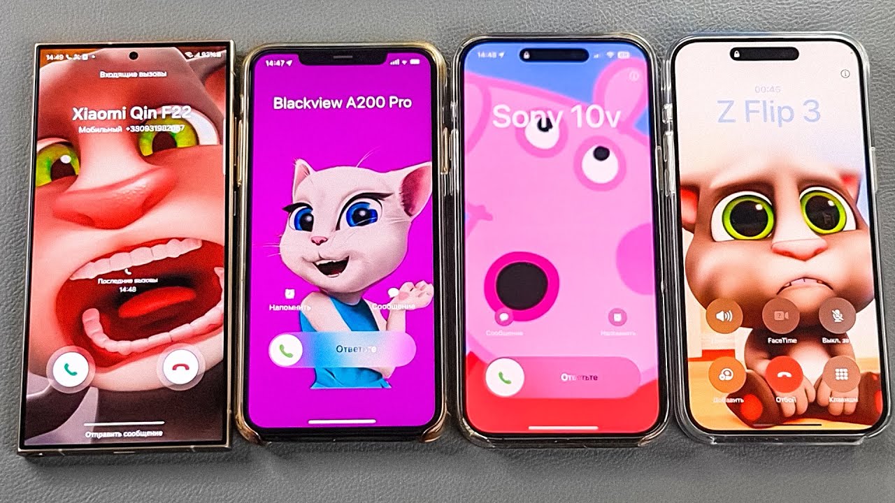 iPhone 15 Pro Max VS 14 Pro Max VS 11 Pro Max & Samsung S24 Ultra Incoming Call - One iCloud iOS