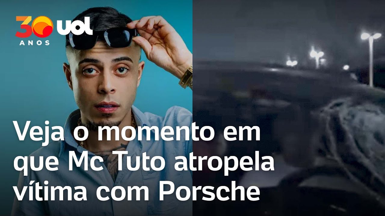 MC Tuto é preso após atropelar vítima; veja o momento em que ele atropela jovem com Porsche em SP
