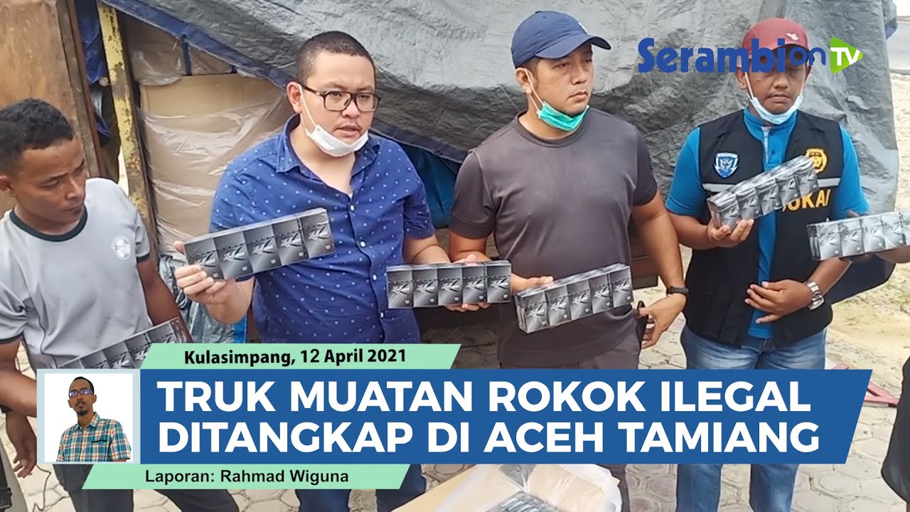 Truk Bermuatan Rokok Ilegal Asal Jambi Ditangkap di Perbatasan Aceh Tamiang
