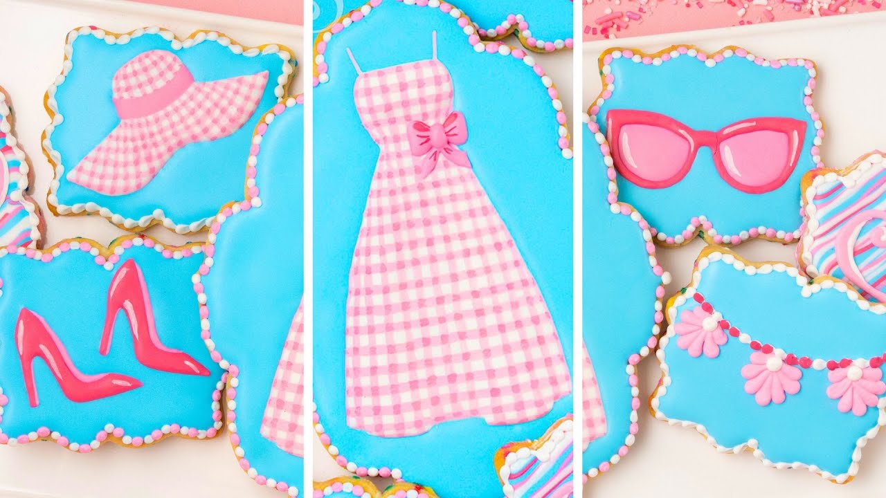 Delicious Barbie-themed Cookies With Royal Icing!
