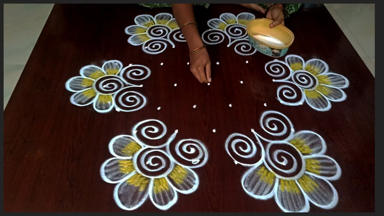 Friday rangolis 🦚 Friday kolams