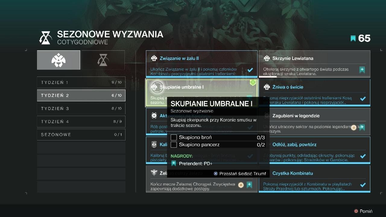 Destiny 2 Sezonowe Wyzwanie Skupianie Umbralne I / Seasonal Challenge Umbral Focusing I