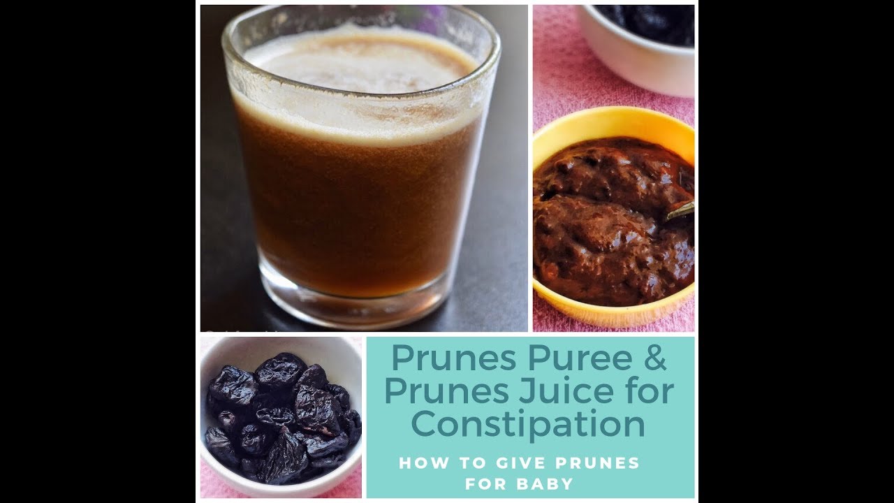 Prunes Juice & Prunes Puree for Baby and Toddler Constipation