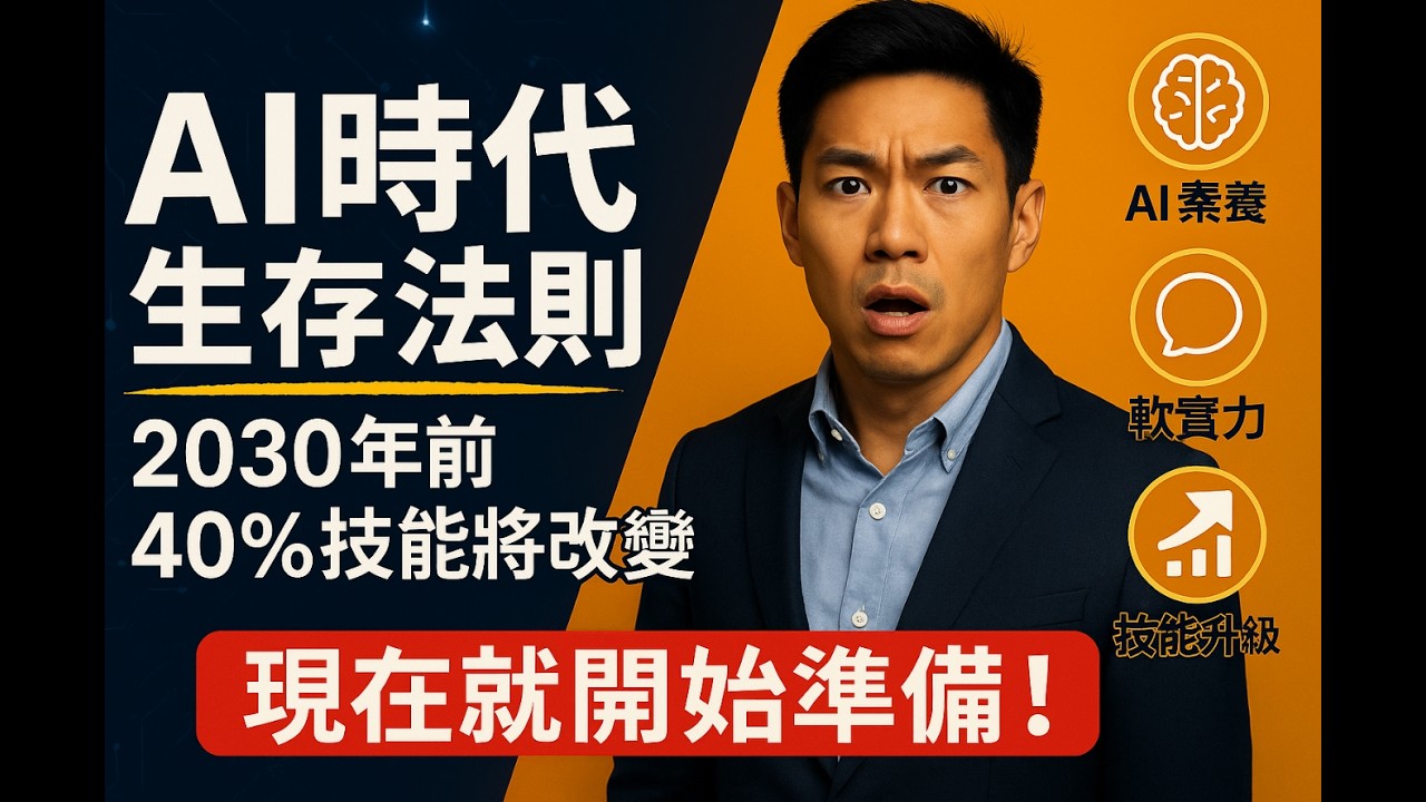 🚨 到了2030年，40%的工作技能將發生改變？在AI時代避免過勞的5個準備方法！