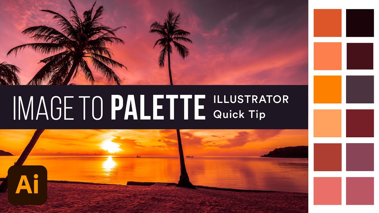 Создайте цветовую палитру из любой фотографии за 60 секунд | Совет по Adobe Illustrator