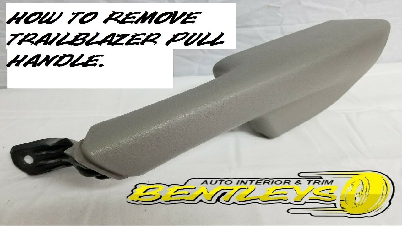 How to remove the front door panel pull grab handle from a 2002 - 2009 chevy trailblazer. removal