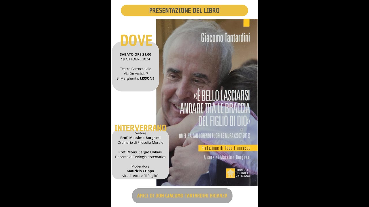 Don Giacomo Tantardini, il video della presentazione di Lissone | 19 ottobre 2024
