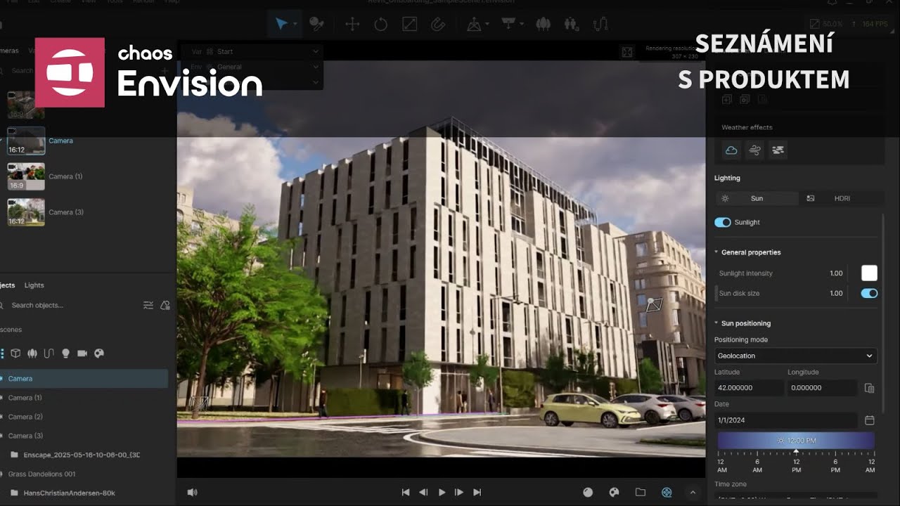 Chaos Envision - realtime vizualizační nástroj pro architekty, představení produktu (česky)