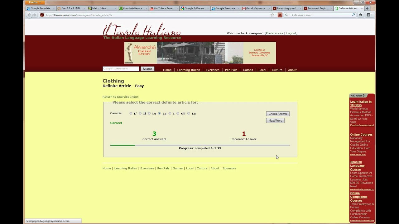 introduction to Beginners Italian at iltavoloitaliano dot com.avi