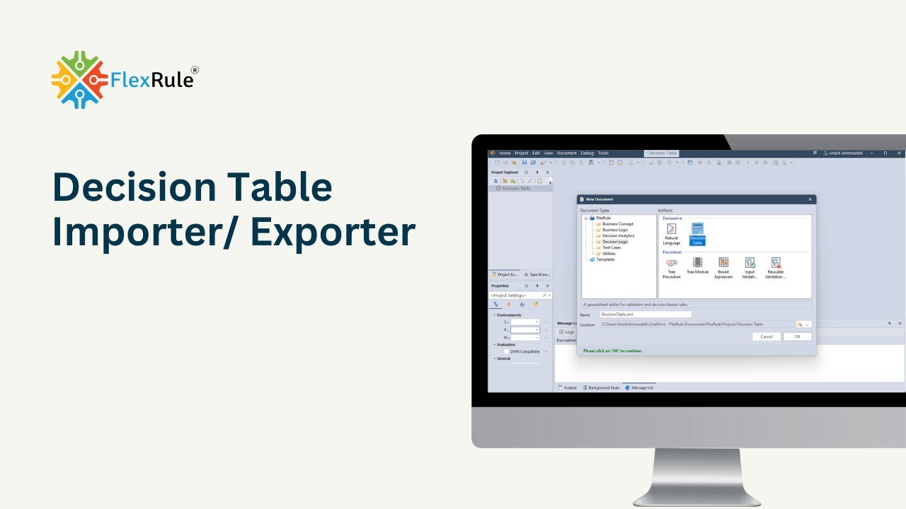 Decision Table Importer/ Exporter