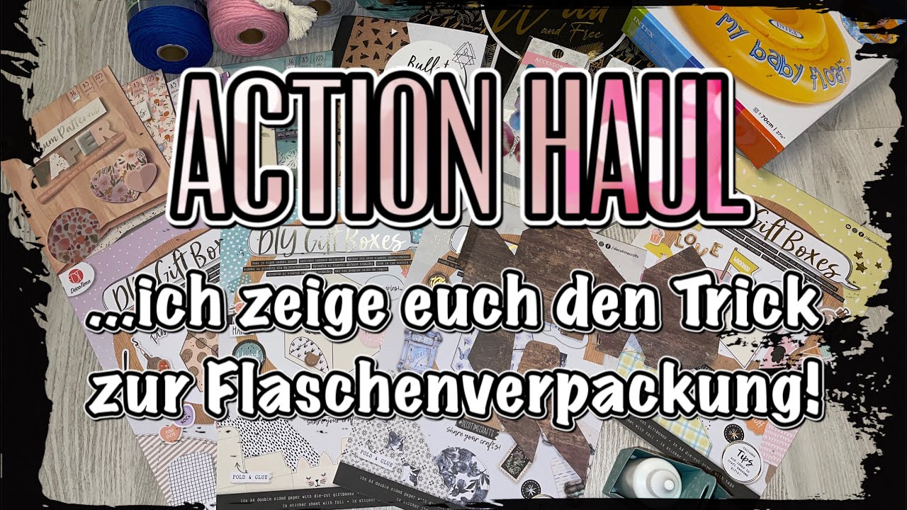 Action Haul (deutsch) mit Flaschenverpackung, neue Blöcke, Scrapbook basteln mit Papier, DIY