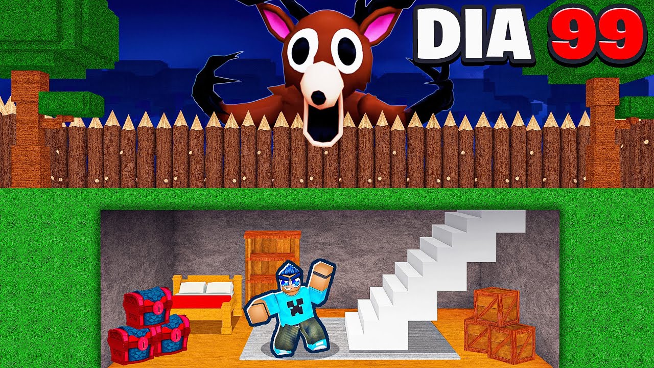 Construí um BUNKER SEGURO no 99 NOITES no Roblox