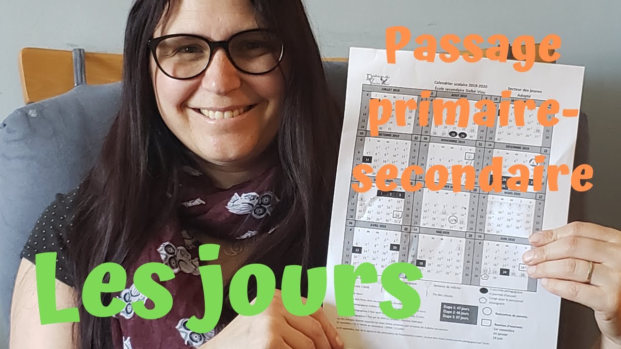 Fonctionnement du syst&egrave;me de jours au secondaire !