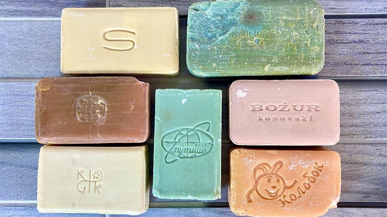 Vintage Soap. ASMR Soap Cutting. Soap Carving. Резка винтажного мыла. Satisfying soap video.