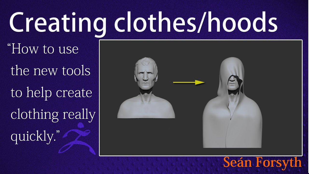 Simple and quick way of making clothing using some of the old and the new tools in ZBrush 2021