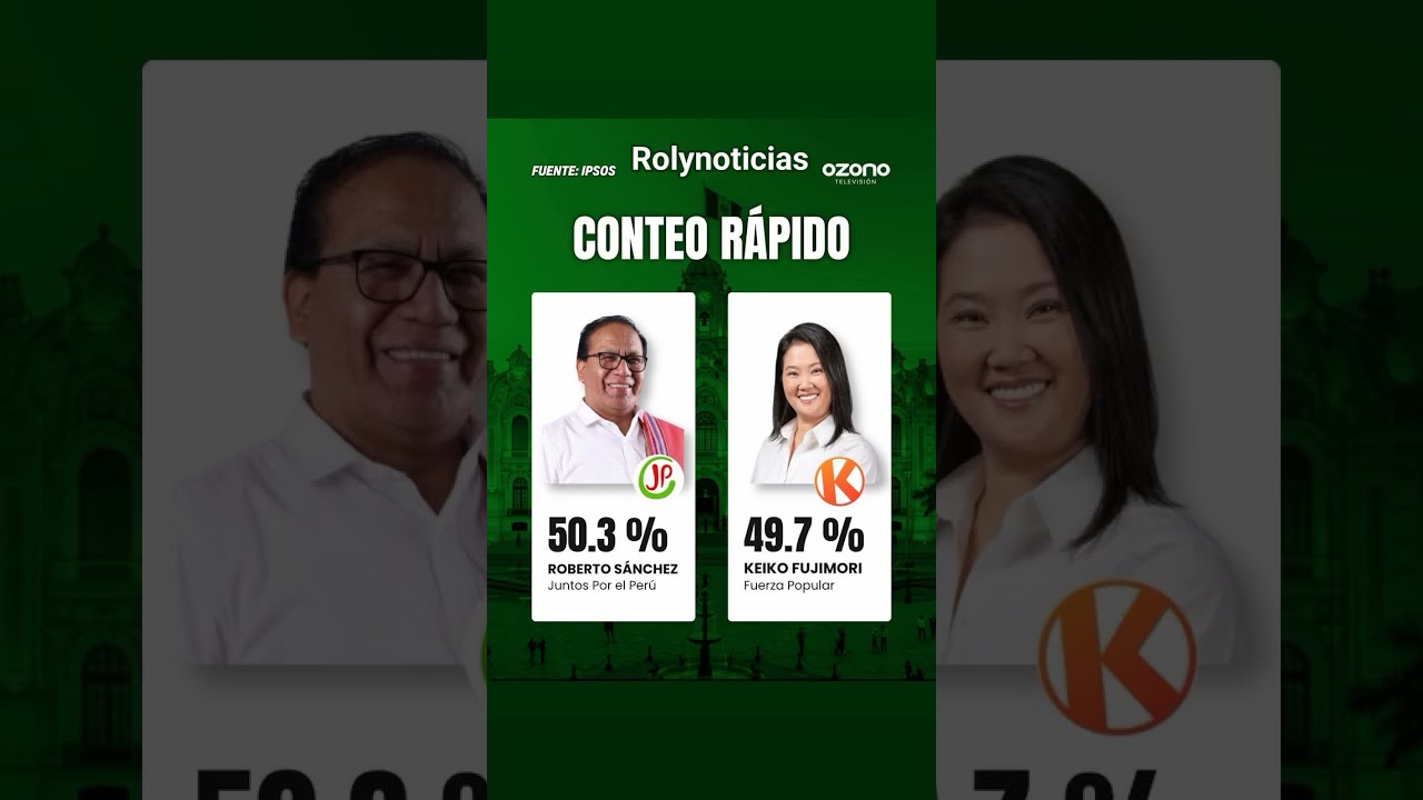 Rolynoticias . Flash Electoral 2026 . Segunda Vuelta . Conteo R&aacute;pido de Ipsos y Transparencia .