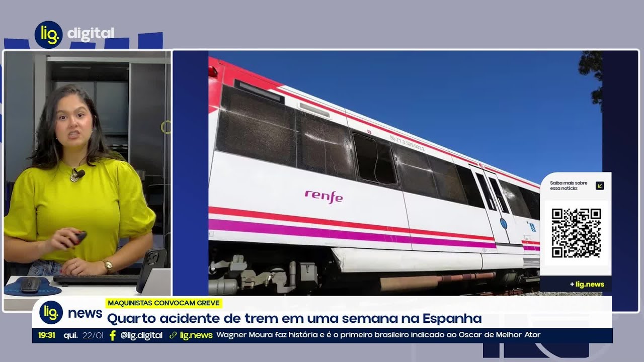 Quarto acidente de trem em uma semana na Espanha – 22/01/2026 – Lig News