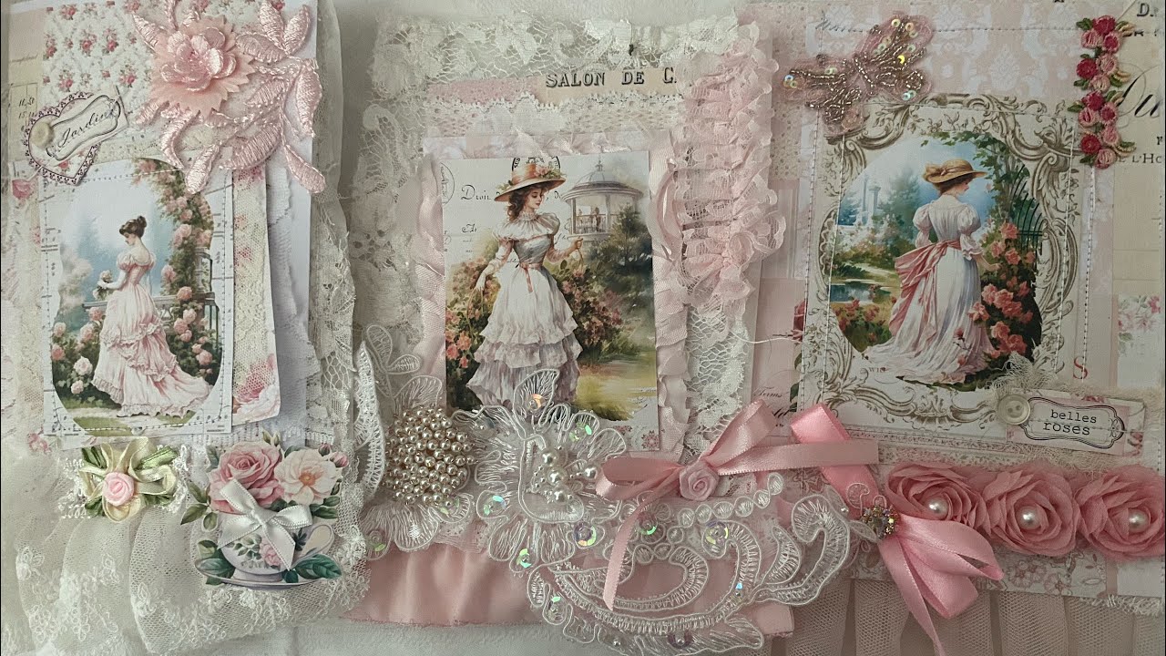 Craft with me glassine/parchment paper shabby chic bag gdt for blubelldesign