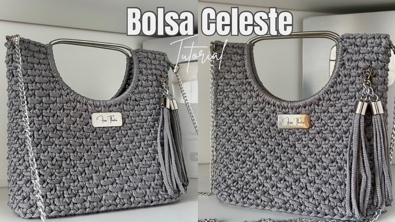 Faça você mesma | Bolsa De Crochê Fácil e Rápida Com Poliéster: Design Novo e Elegante Bolsa Celeste