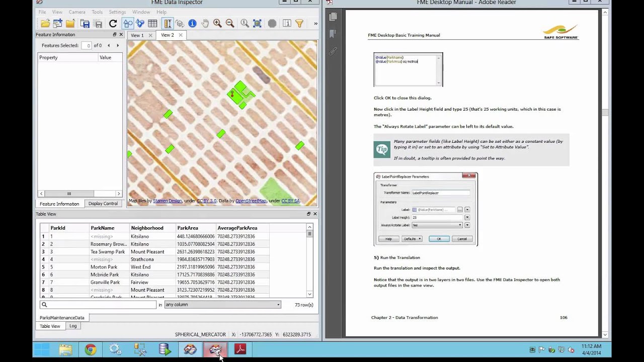 FME Desktop 2014 Training: Part 2 of 5