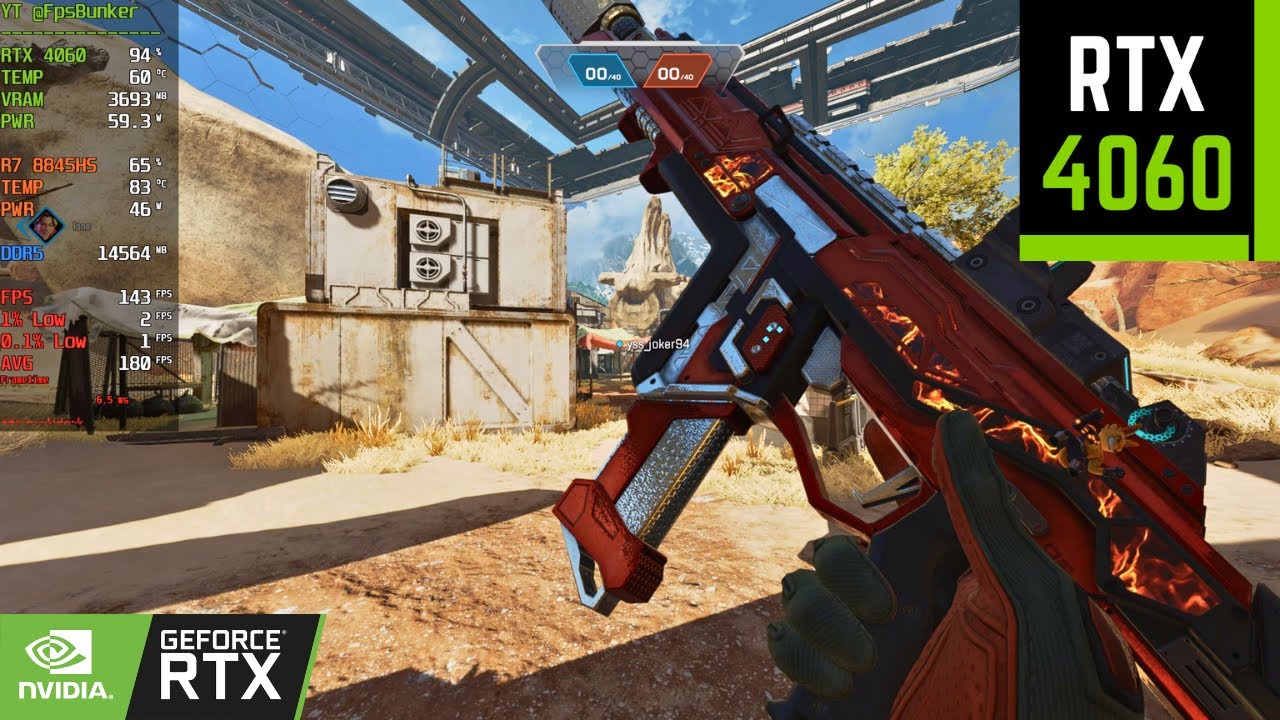 APEX LEGENDS: RTX 4060 - R7 8845HS - 1080p