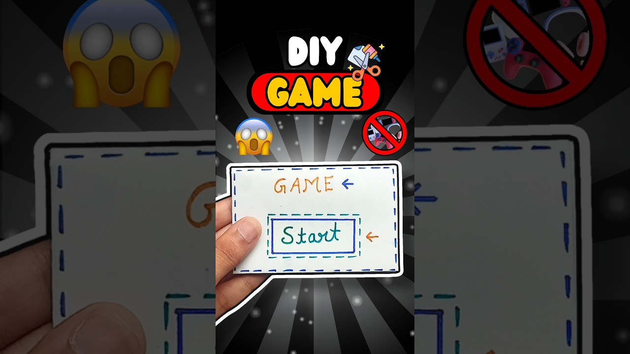 Amazing Diy Paper Game 🏟️🎋 Childhood paper game #shorts #diy #craft #origami #childhood #tiktokgame