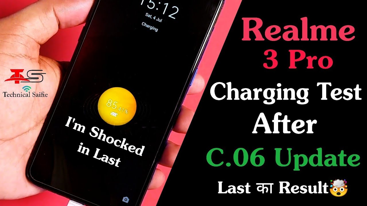 Realme 3 Pro Charging Test After New C.06 Decimal Charging Animation Update