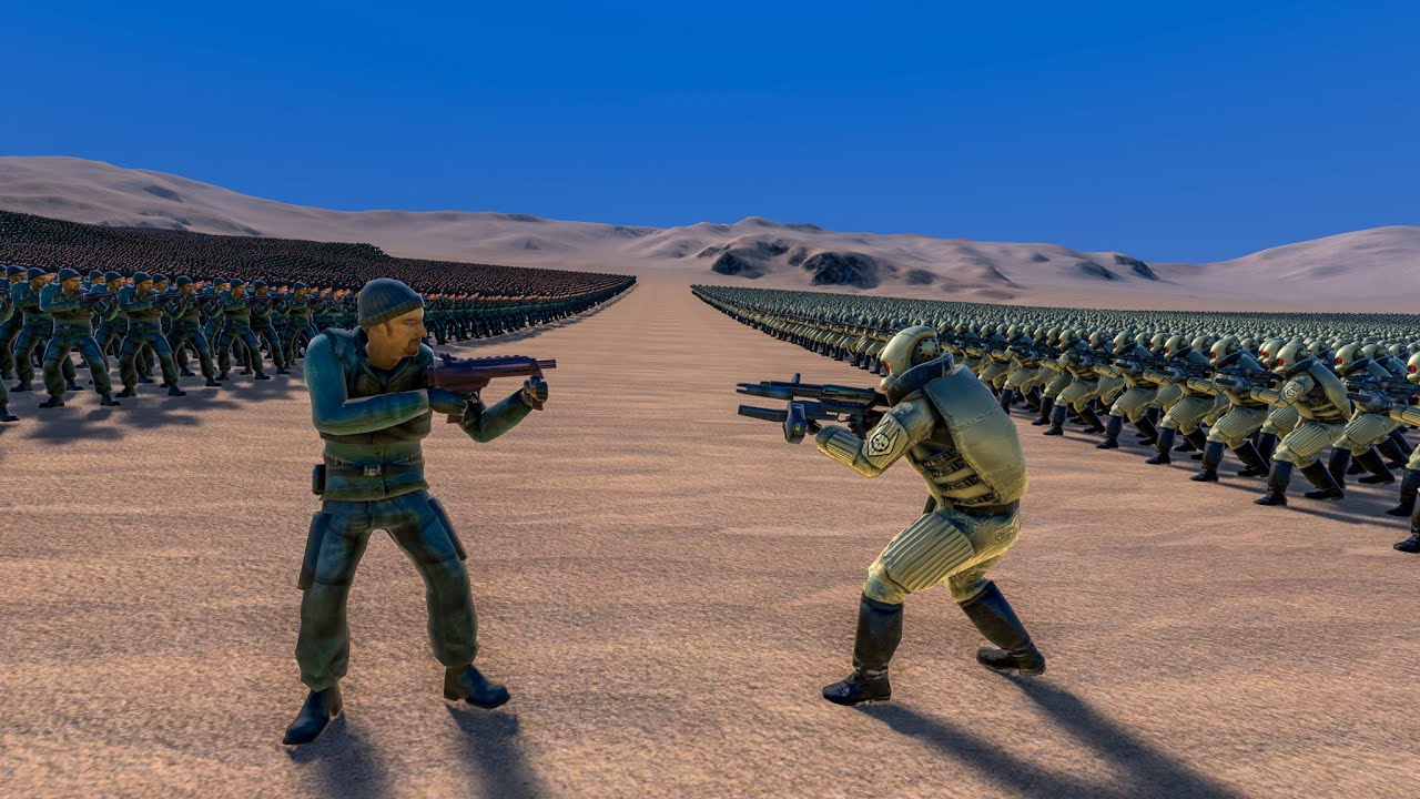 HL2 OVERWATCH ELITE vs RESISTANCE REBEL - Ultimate Epic Battle Simulator UEBS