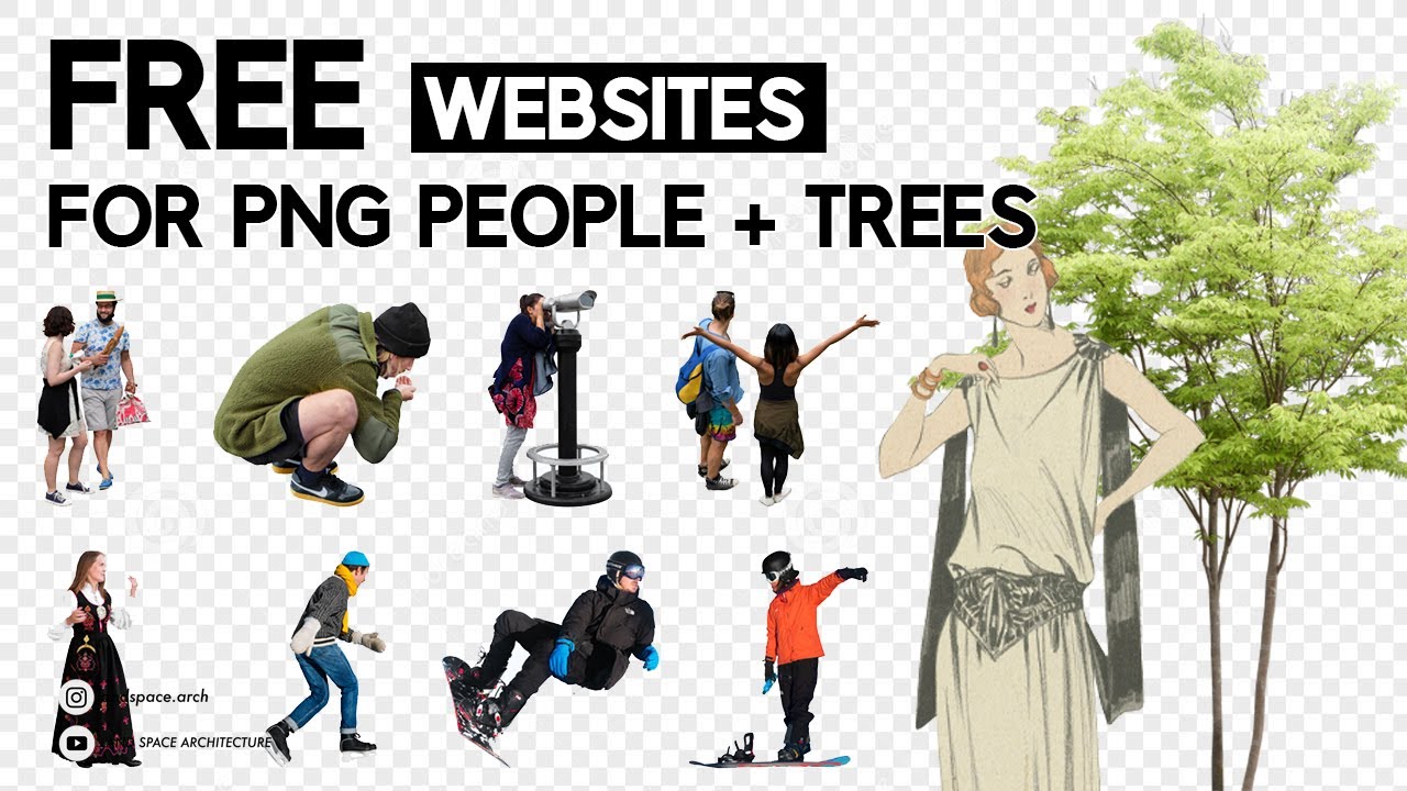 10 websites to download FREE cut out PNG People and Trees
