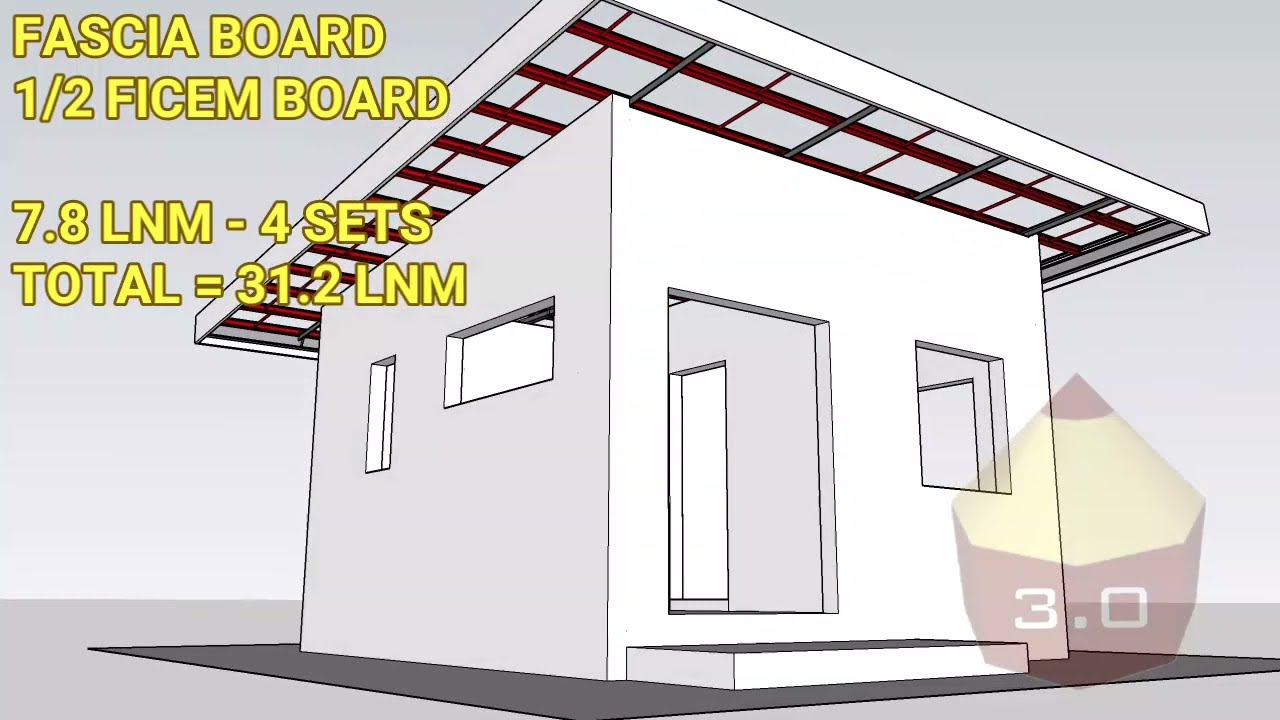 SHED ROOF / DESIGN AND ESTIMATE in ANGULAR TRUSS I 5.0m x 5.0m
