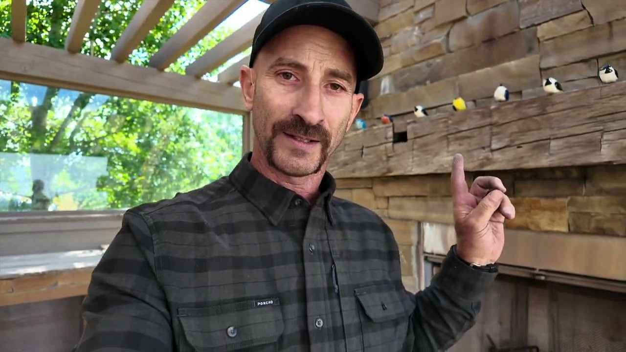 Leveling a Stone Fireplace with ground-Screws
