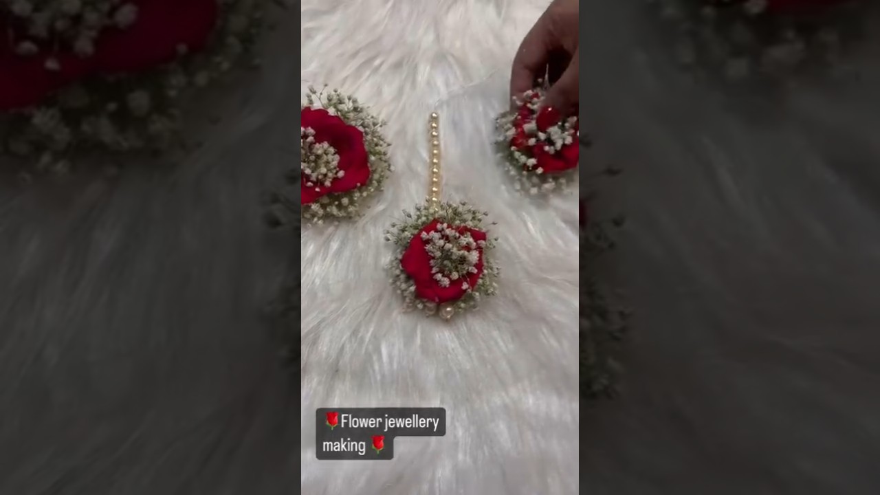 Beautiful handmade flower jewellery | Real flower jewellery for haldi/mehendi #flowerjewellery #diy