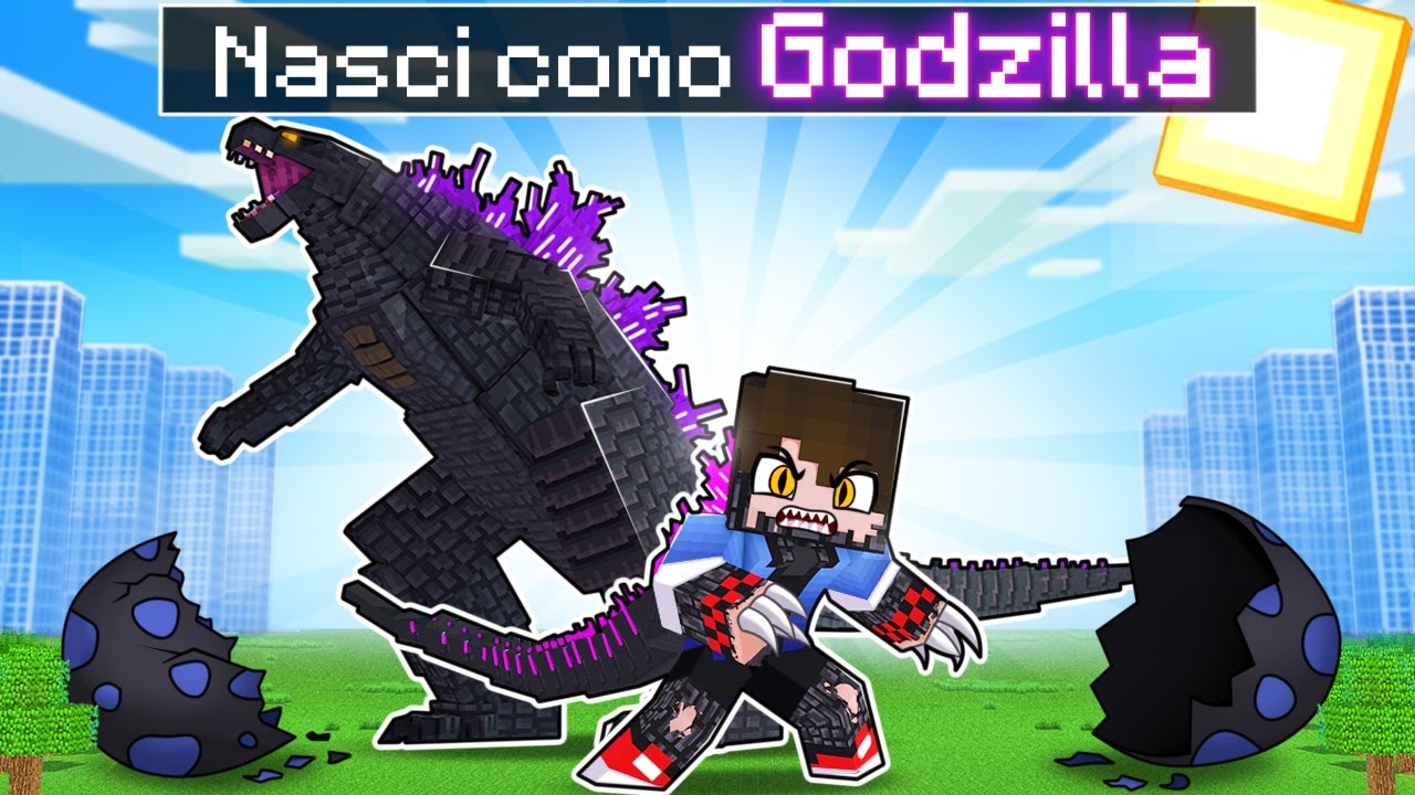 NASCI como GAROTO GODZILLA no Minecraft