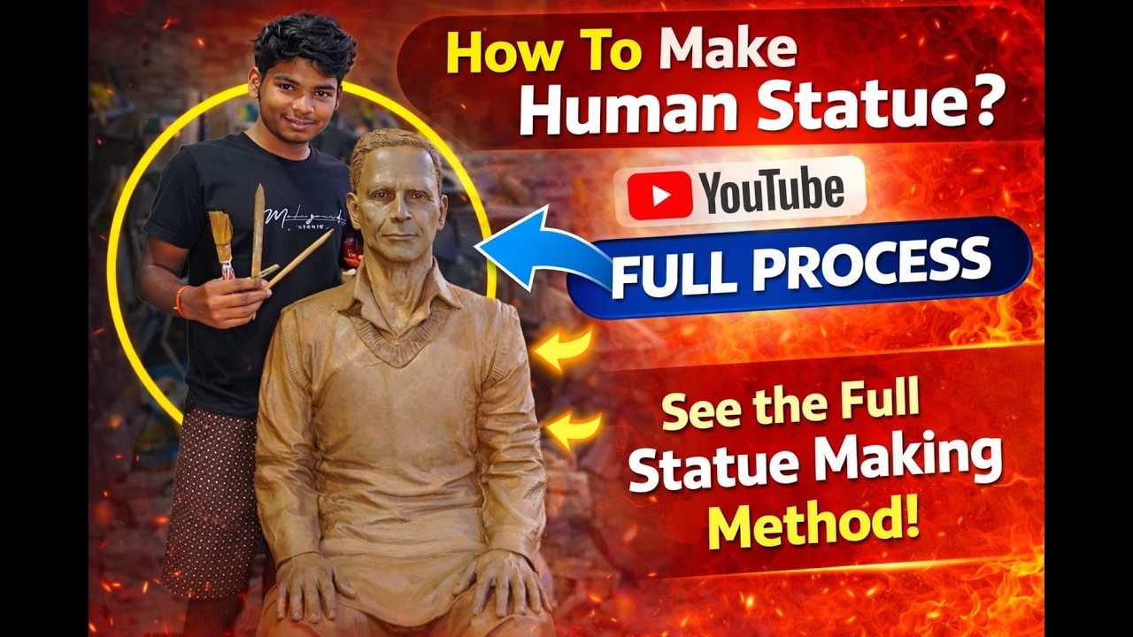 You Won't believe this! 😱realistic human statue making full process revealed