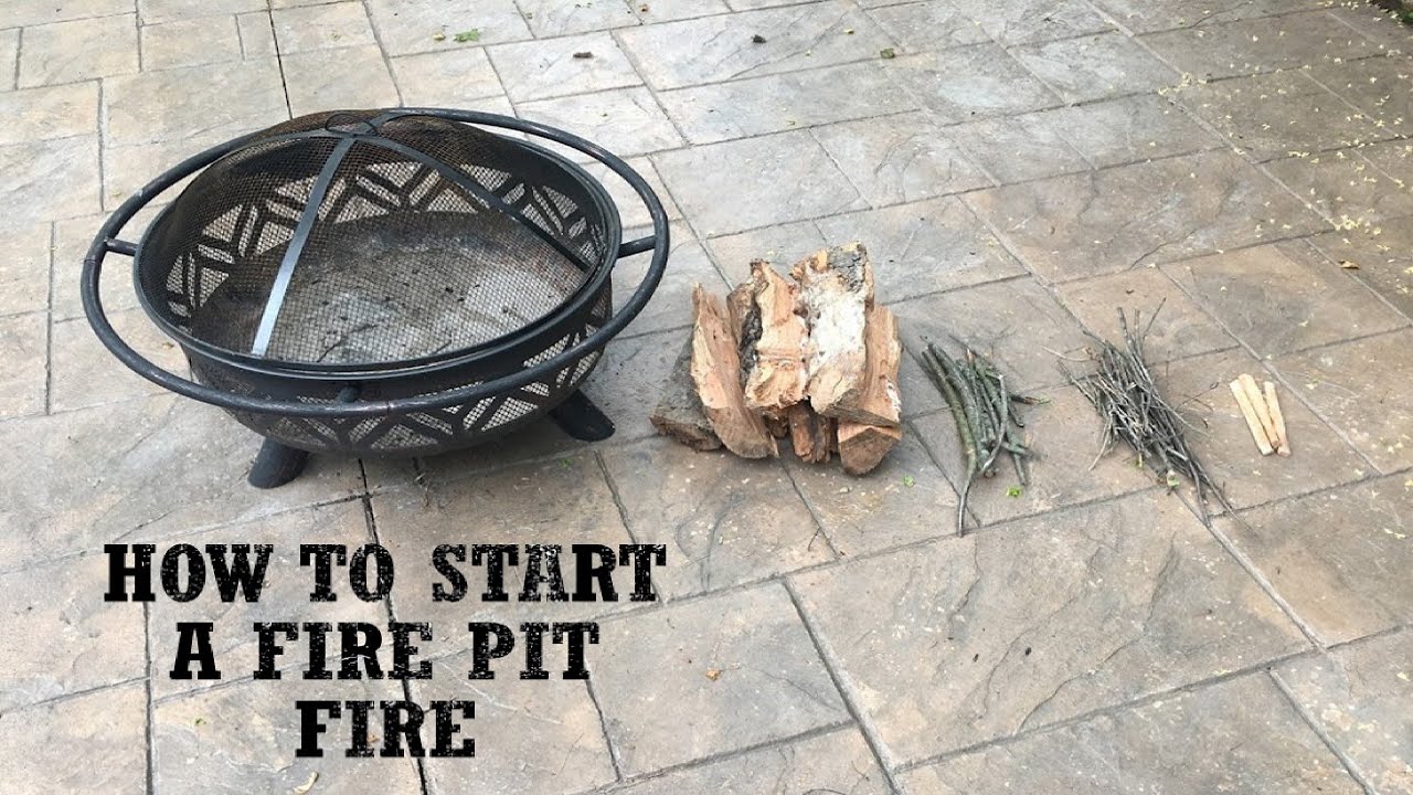 How to Start a Fire Pit Fire with Wood - No Lighter Fluid Needed