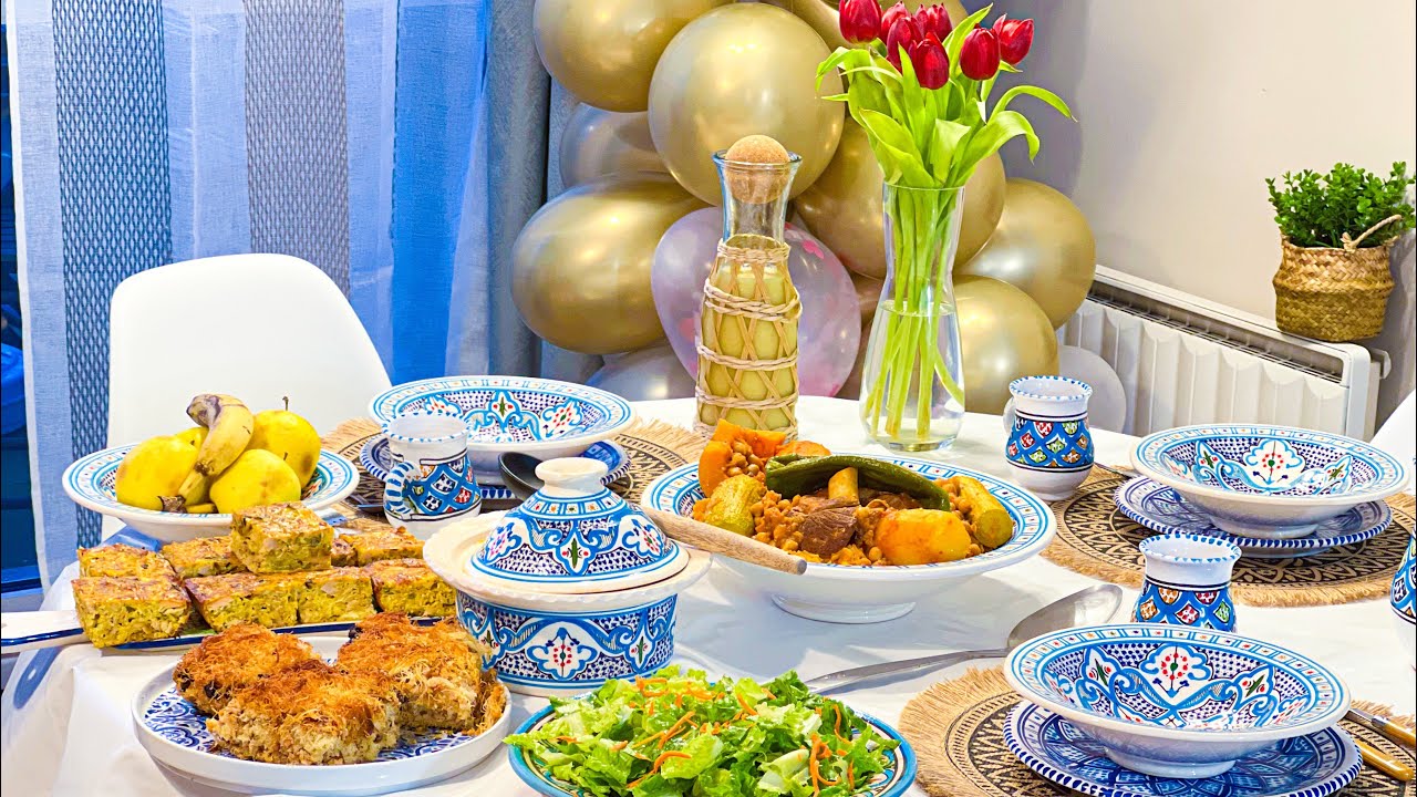 دبارة رمضانية رقم 6 🌙⭐️ قطايف تونسية طاجين جبن نواصر بالعلوش سلاطة شربة عدس