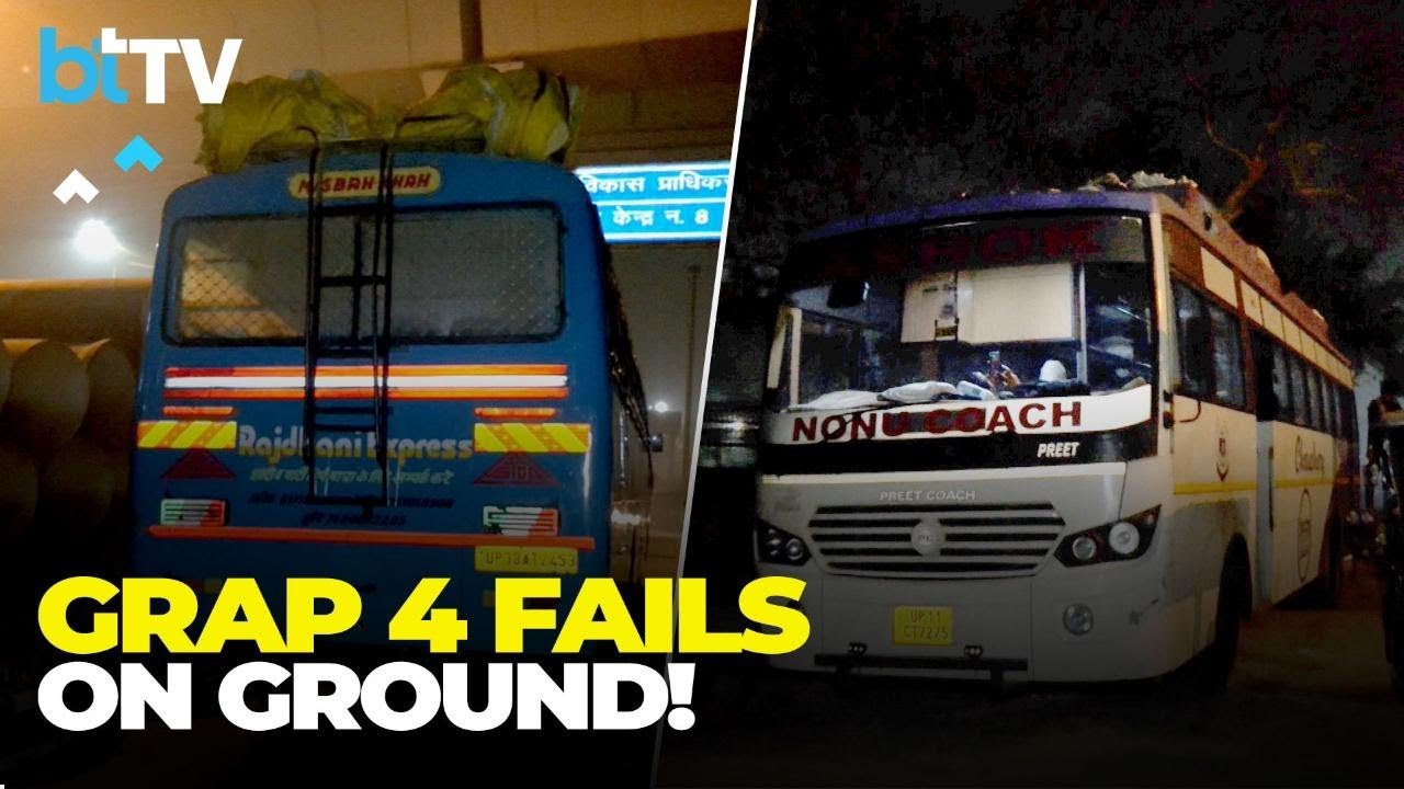 GRAP 4 On Paper, Pollution On Roads: Banned Buses Run Openly In Delhi | AQI | BS-6