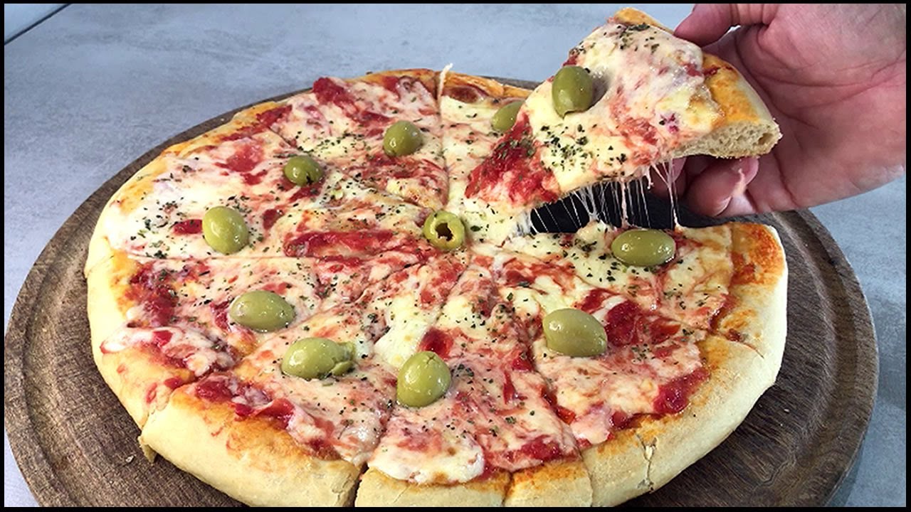 PIZZA CASERA - Receta FACIL de HACER