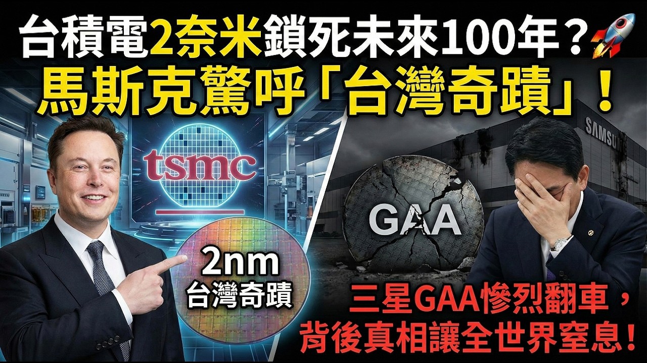 馬斯克驚呼「台灣奇蹟」！台積電2奈米鎖死未來100年？🚀 三星GAA慘烈翻車，背後真相讓全世界窒息！