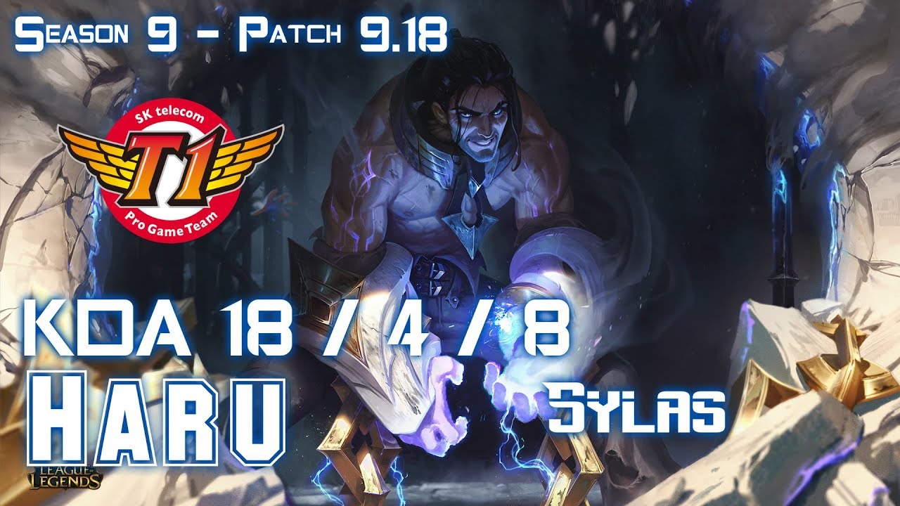 SKT T1 Haru SYLAS vs KARTHUS Jungle - Patch 9.18 KR Ranked